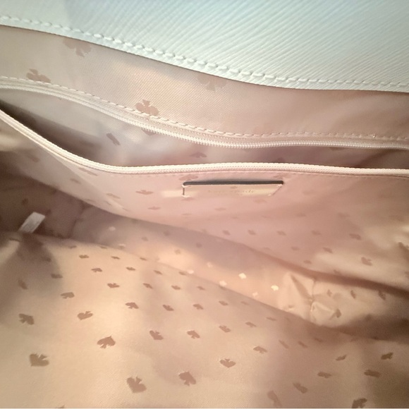 Kate Spade Saffiano Leather Colorblock Staci Laptop Large Tote Warm Beige $450 - Picture 11 of 16